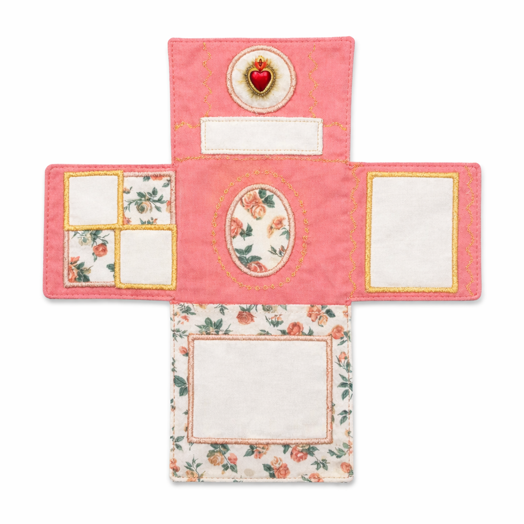 Handmade Photo Prayer Pocket (Custom Photo Print) + Optional Charm Pendant Add-ons