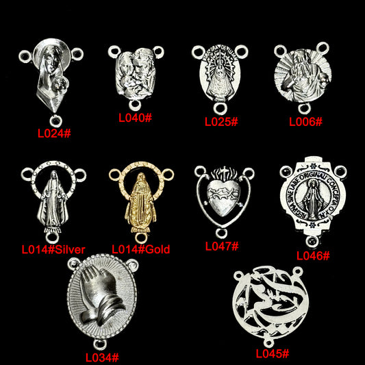 DIY Faith Charm Charms & Medals for Prayer Crafts - Vintage Zinc Alloy Medal pendants and other symbolic charm designs - Sew-on Charms for Prayer-themed Textiles, Bags, Gifts - Customizable Memorial Gift, Personalized Spiritual Crafting